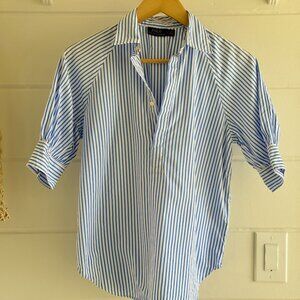 Striped Cotton Puff-Sleeve Shirt Polo Ralph Lauren